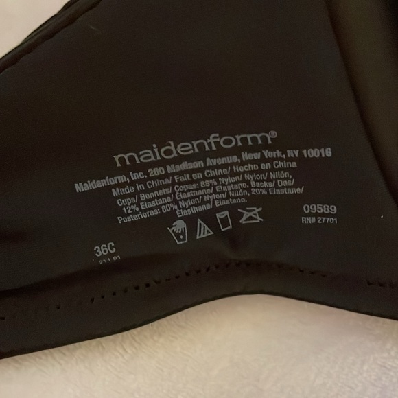Maidenform black bra, size 36C - Picture 8 of 9